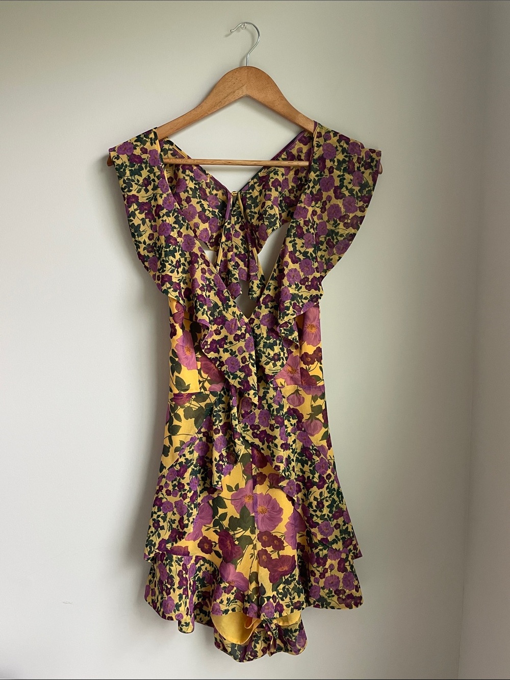 Keepsake the Label Waves Floral Ruffle Romper M